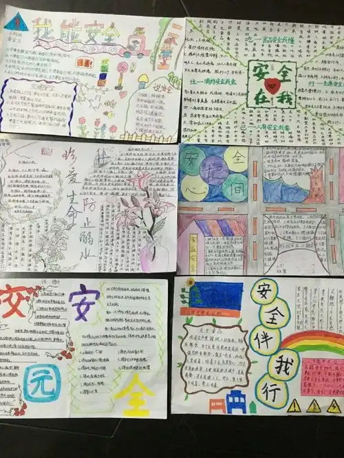 我要安全我会安全我能安全新文学校小学部开展第二个安全生产法宣传周主题手抄报活动