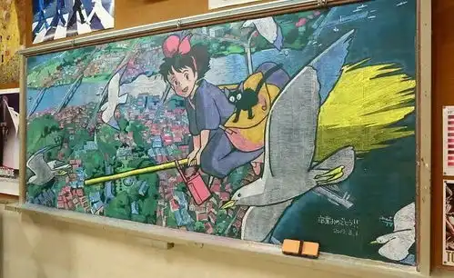 日本一高中老师,再绘精彩黑板画,被网友盛赞
