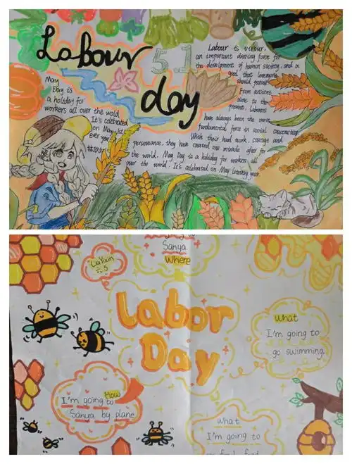 育见劳动英你而美河东区郑旺镇中心小学英语组开展劳动节主题实践活动