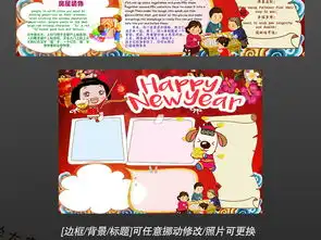 2018春节英语小报习俗祝福狗年新年寒假英文手抄小报素材图片psd模板下载136.38mb元旦手抄报大全节日手抄报