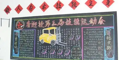 计算机系技能比赛黑板报,关于技能比武主题的黑板报