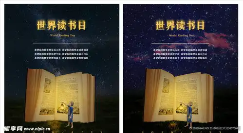 世界读书日创意合成海报设计图