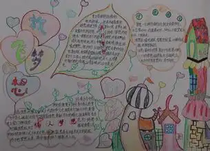 欢乐童年,放飞梦想手抄报