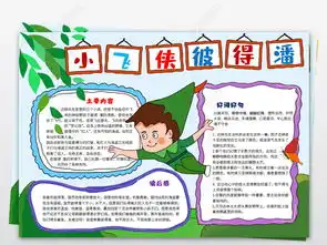 小飞侠彼得潘手抄报读书小报读手抄小报图片模板下载