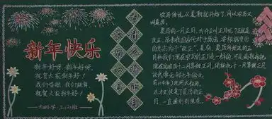 2019七年级元旦节黑板报内容