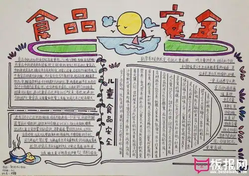 中学生食品安全手抄报