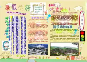 快乐暑假word小报模板图片wps设计图下载暑假手抄报大全编号16732296