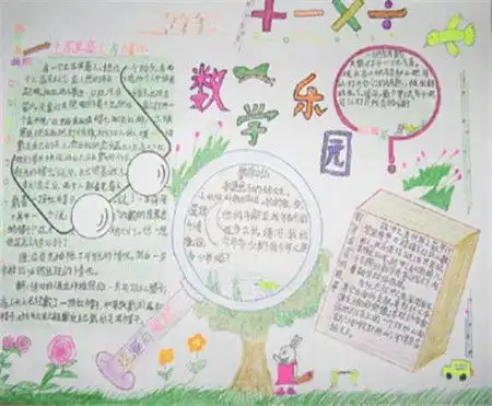 数学手抄报由难化简即数学