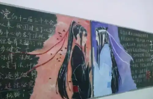 初中生黑板报走红,画功堪称艺术品,但老师并不是很满意