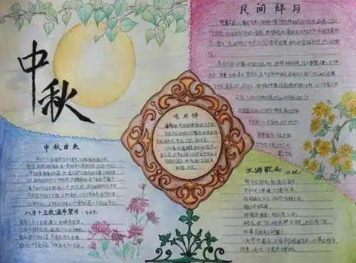 最新中秋节手抄报大全,模板素材好句集锦,值得参考