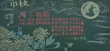 2018年中秋节快乐黑板报二