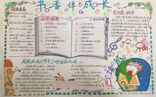 2020我爱阅读手抄报如何画一幅我爱阅读的手抄报