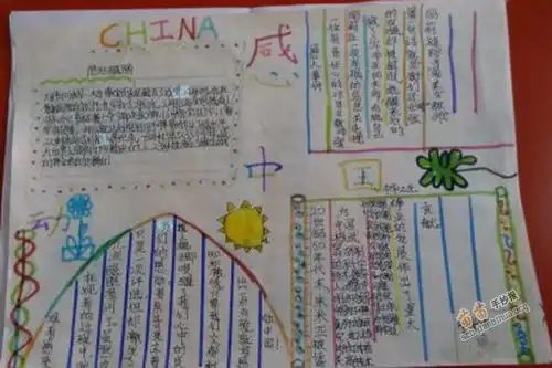 感动中国手抄报图片4张