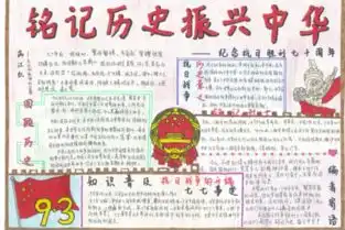 缅怀抗日英雄,立志成才报国的手抄报