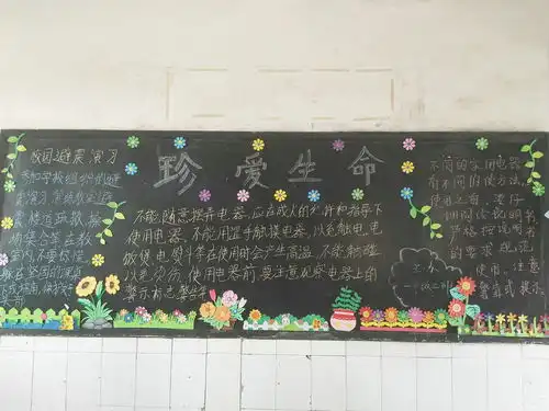纳溪区龙车小学开展珍爱生命关注安全主题黑板报评比活动