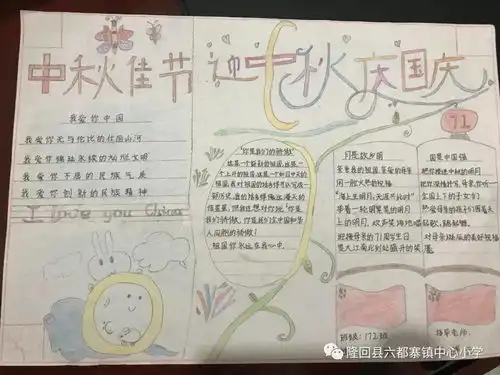 六都寨镇中心小学举行迎国庆手抄报评比活动
