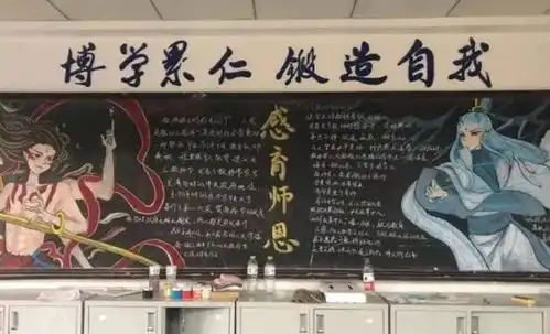 初三女生黑板报火了,满满的细节,隔壁班同学羡慕不已