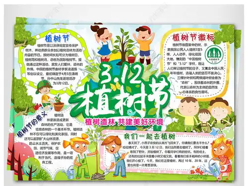 wordpsd植树节小报绿色环保小报图片模板下载