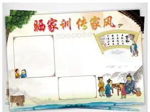家风家训手抄报电子小报设计图片模板psd图下载传统国学手抄报大全编号16154607