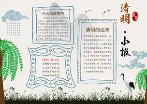 简洁清明节小报踏青春游手抄报psd模板图片psd设计图下载清明节手抄报大全编号16306133